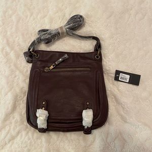 CLARKS BORDO LEATHER CROSS BODY PURSE NWT 65% OFF